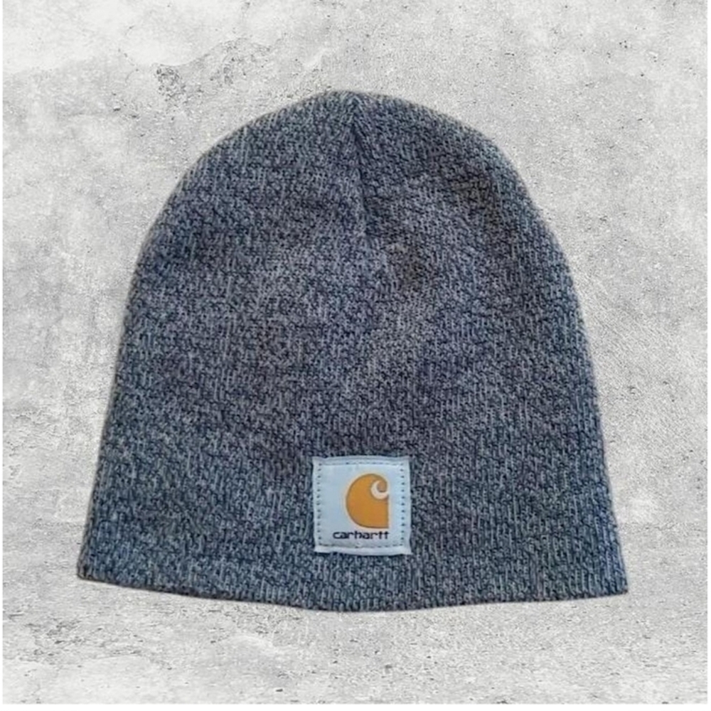 Carhartt Made in USA Grey Knit Beanie Watch Hat Toque Winter One Size